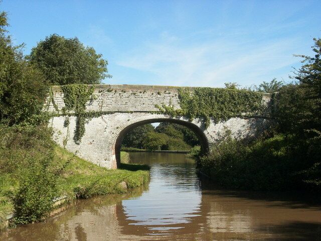 A stone bridge over a calm river, surrounded by greenery.