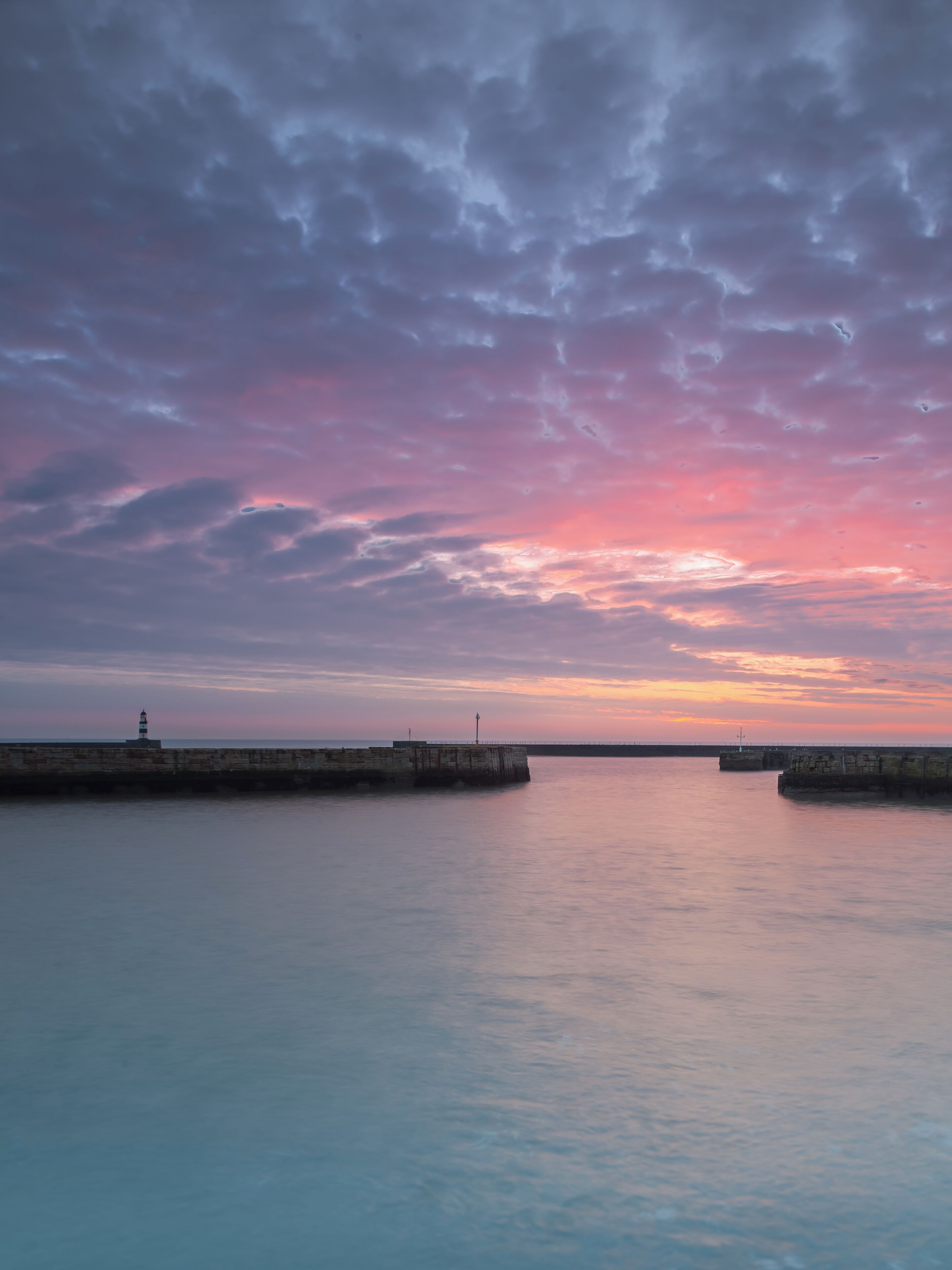 All about the sky at Seaham harbour, UK this morning