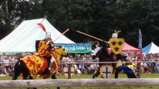 Watching the jousting weekend at Loxwood, Sussex.