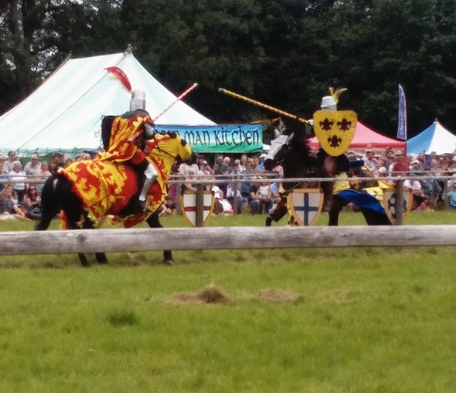 Watching the jousting weekend at Loxwood, Sussex.