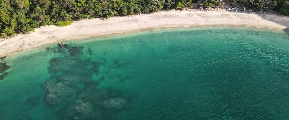 Aerial View of Peninsula Papagayo and Four Seasons Hotel in Costa Rica