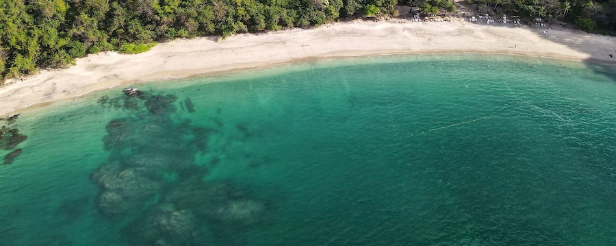 Aerial View of Peninsula Papagayo and Four Seasons Hotel in Costa Rica