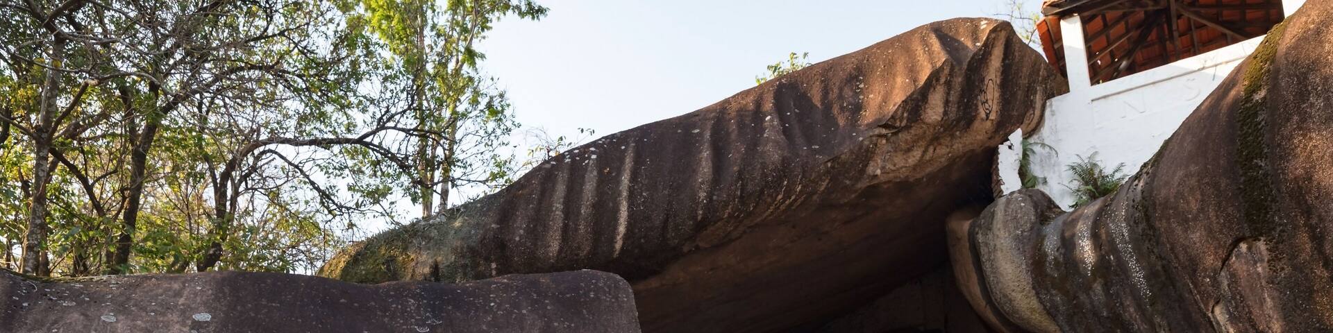 Quilombo Cave, a tourist and religious attraction in the city of Itupeva, Sao Paulo, Brazil