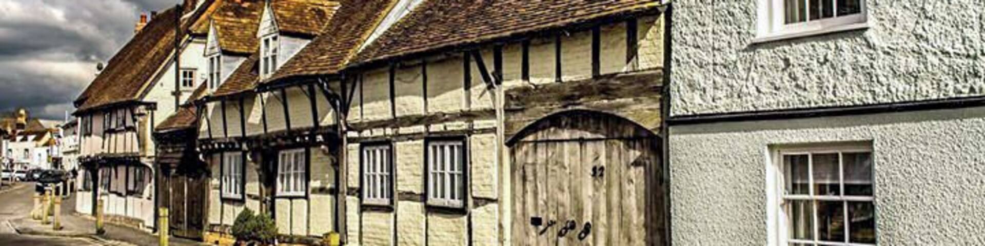 Main street in Titchfield, old Tudor period buildings.
#History
