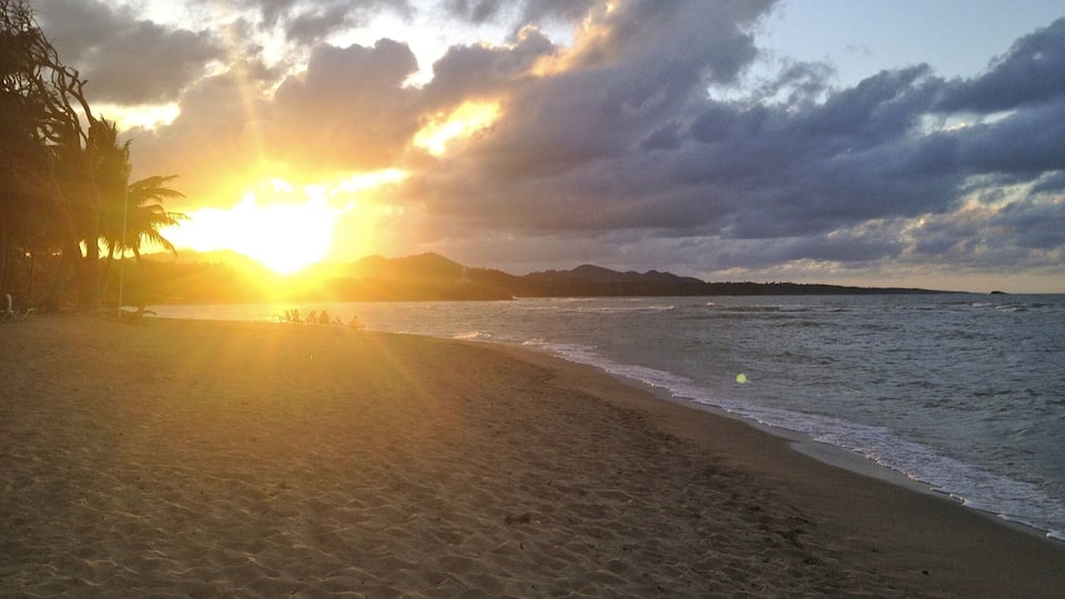 Nice spot for an evening stroll in the Dominican Republic. Great location for water sports too! #goldenhour