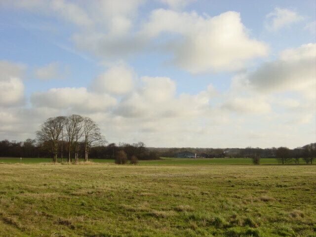 Looking across the field to Fluker's Brook Farm, Croxteth. Looking across the field to Fluker's Brook Farm, part of the Croxteth Hall Estate.
