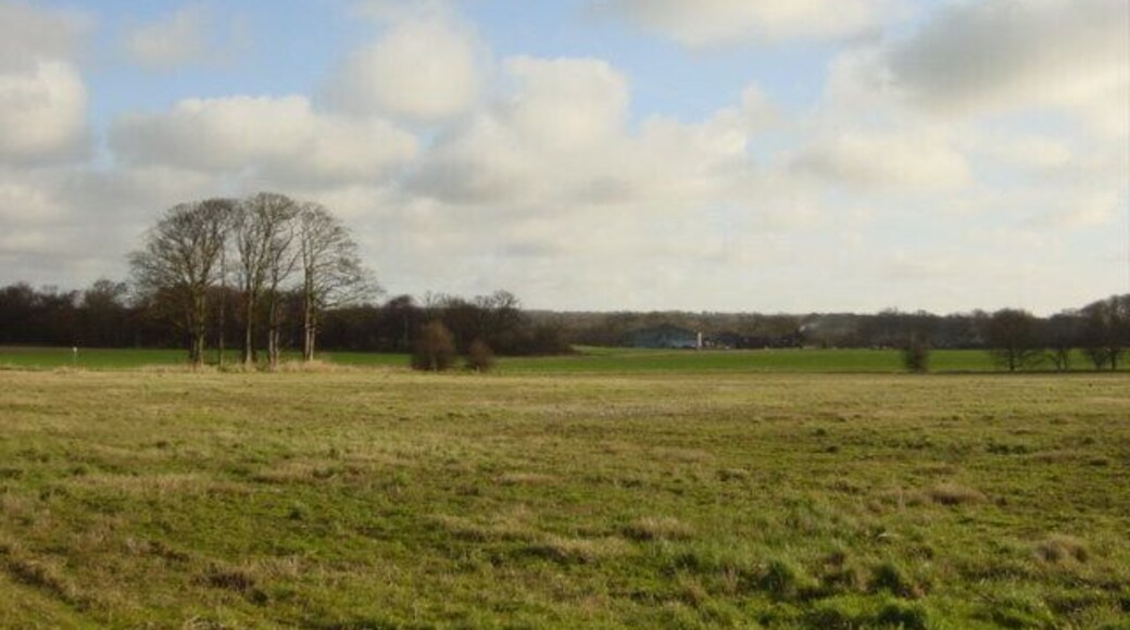 Looking across the field to Fluker's Brook Farm, Croxteth. Looking across the field to Fluker's Brook Farm, part of the Croxteth Hall Estate.
