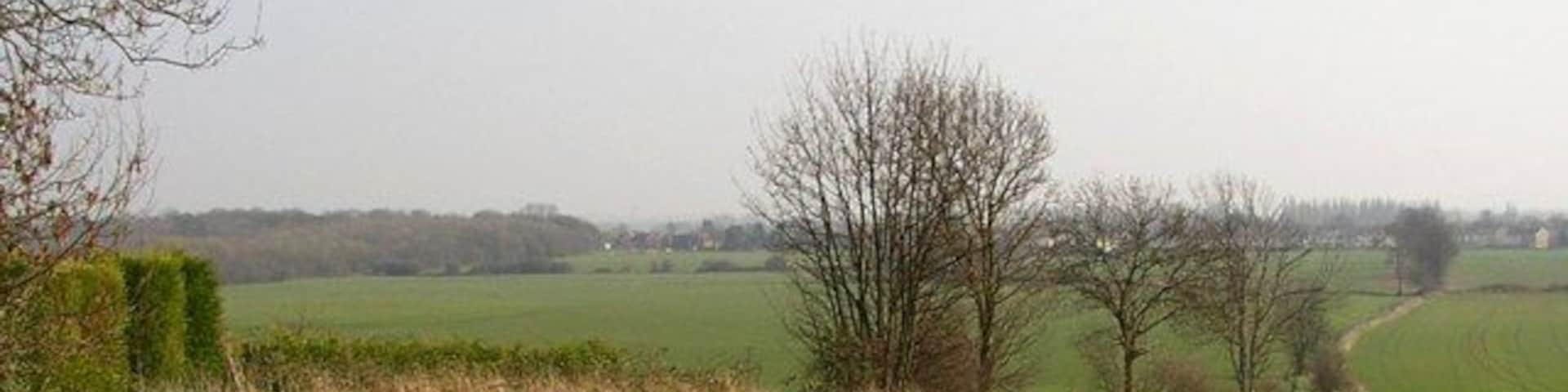 SE towards Skellow Cross The view from Grange Lane SW of Burghwallis down towards Skellow Cross.
