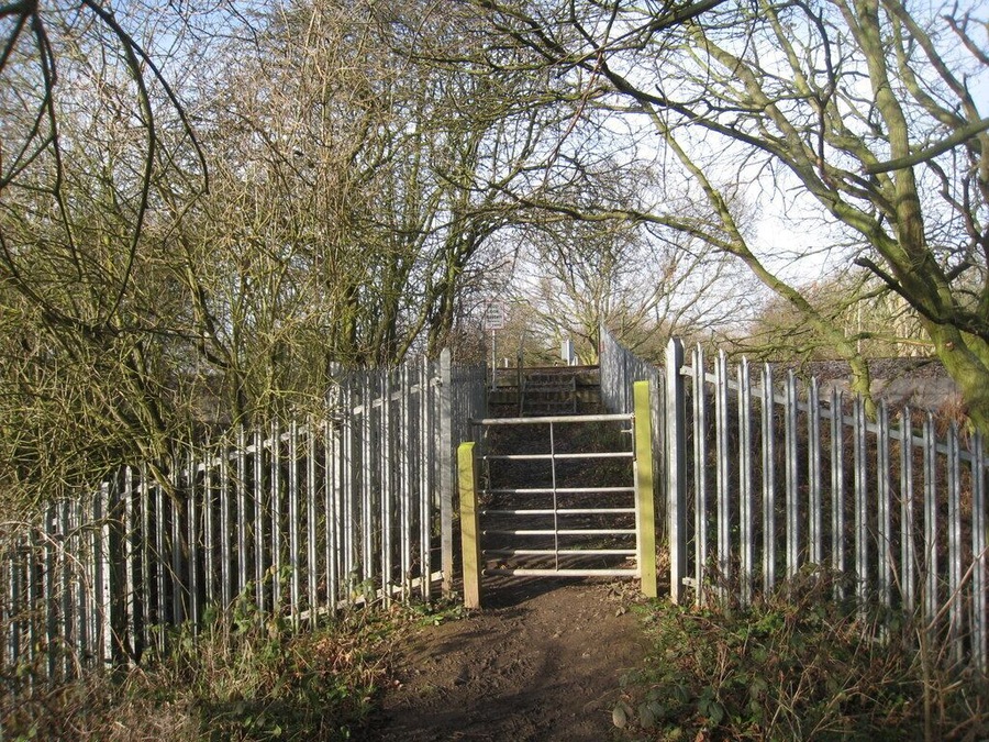 Steps up to the railway