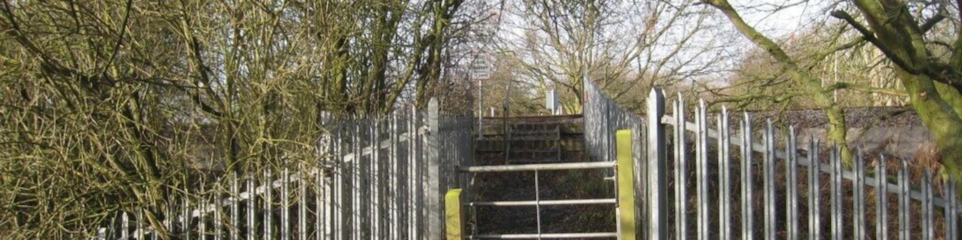 Steps up to the railway