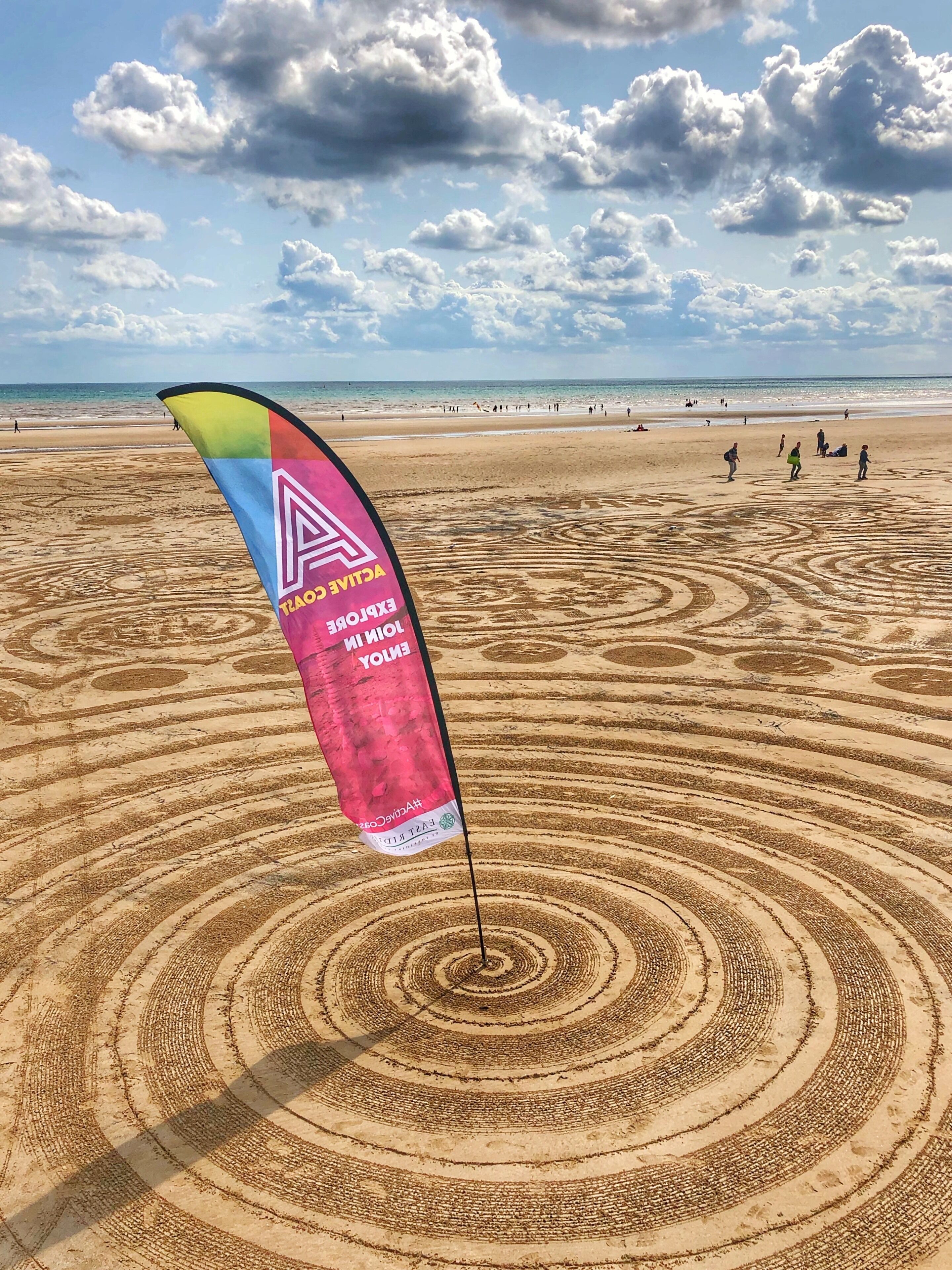 We found these beach style ‘crop circles’ walking along the beach from Fraisthorpe to the Spa, loved seeing these today. 
The south beach is great in Bridlington. A wide, clean expanse of sand that gently shelves down to the sea. Perfect on a sunny day.