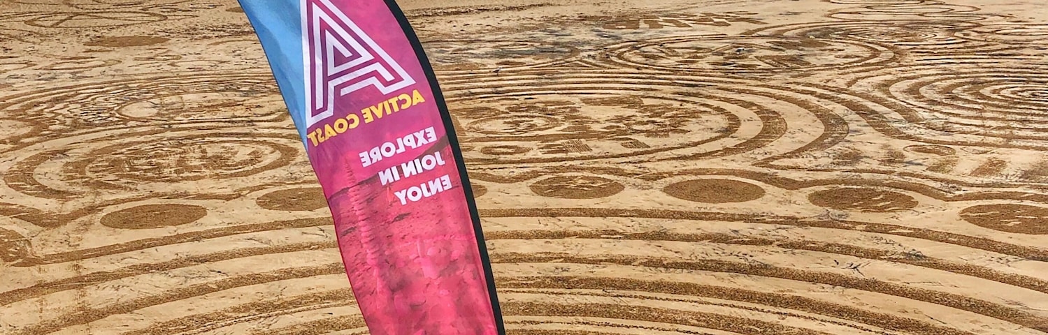 We found these beach style โcrop circlesโ walking along the beach from Fraisthorpe to the Spa, loved seeing these today. 
The south beach is great in Bridlington. A wide, clean expanse of sand that gently shelves down to the sea. Perfect on a sunny day.