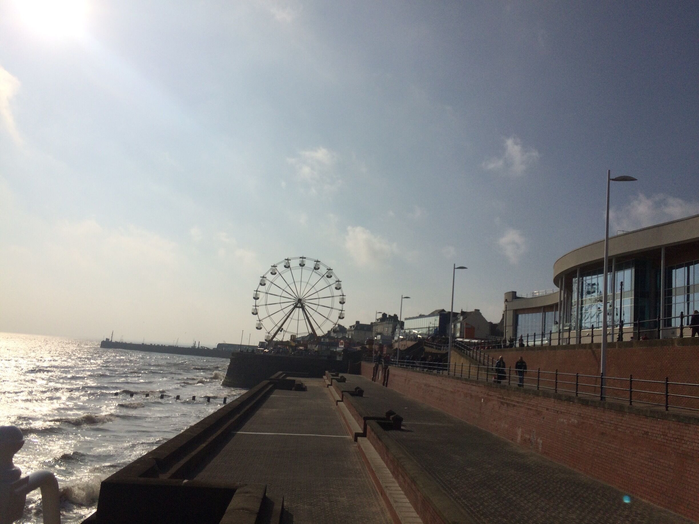Funfair and big wheel on Bridlington prom. 