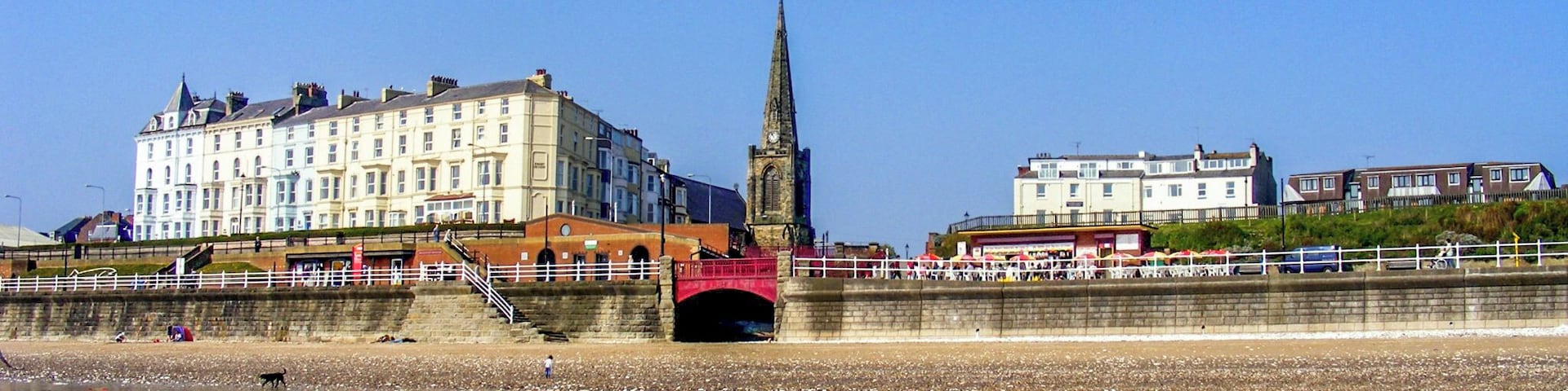 Lovely sandy beach with reflection.