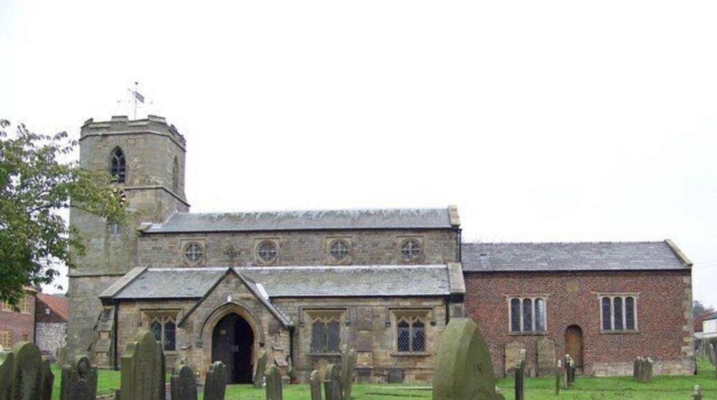 St Michael's Church, Bempton, East Riding of Yorkshire, England. Probably built by the monks of Bridlington Priory, this Norman structure was founded in c1120 on the site of an earlier church which had been destroyed by the forces of William 1st in 1070.