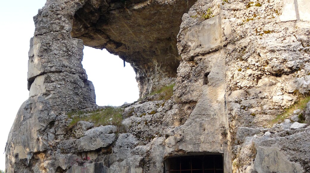 Levico Terme (Italy): view of a detail on the southern side of Forte Verle (Werk Verle) near Passo Vezzena