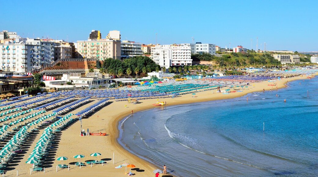 view of the beach of Termoli, Molise, Italy