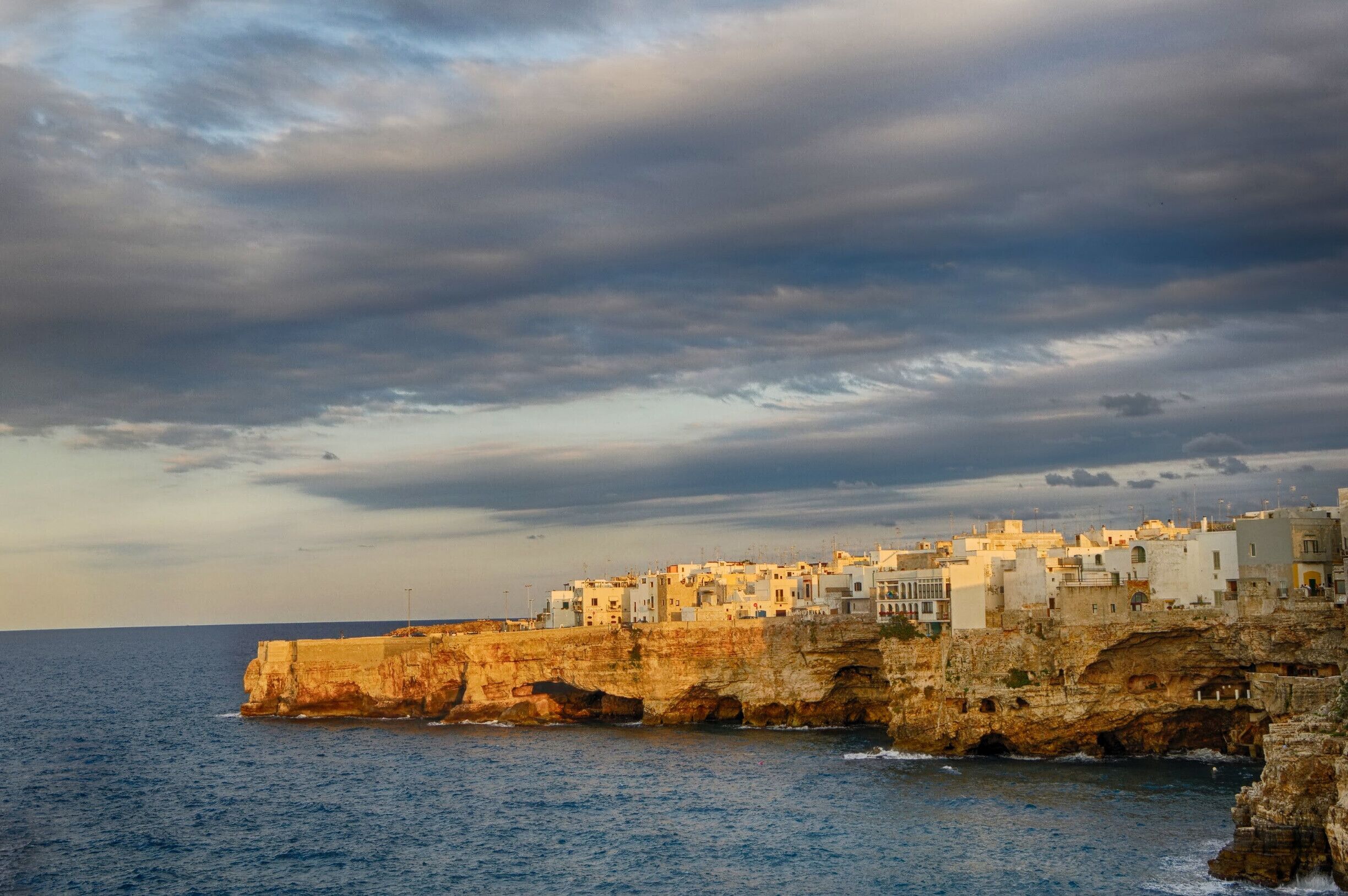 Polignano a Mare is a town and comune in the province of Bari, Apulia, southern Italy, located on the Adriatic Sea. The area has been settled since prehistoric times, evidenced by archaeological excavations in the locality of Santa Barbara. It is believed to be the site of the ancient Greek city of Neapolis of Apulia.