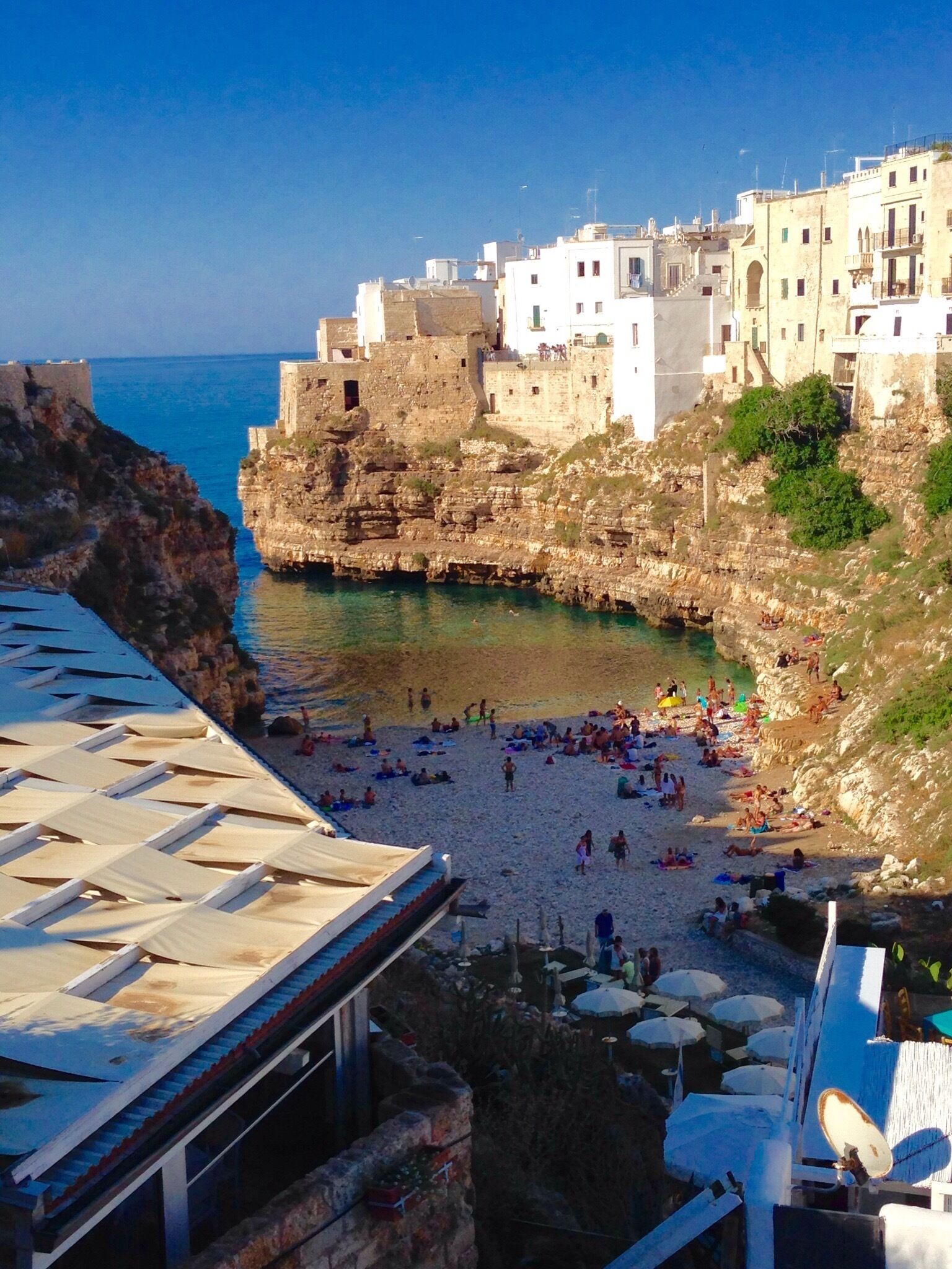 The beach of Polignano a Mare