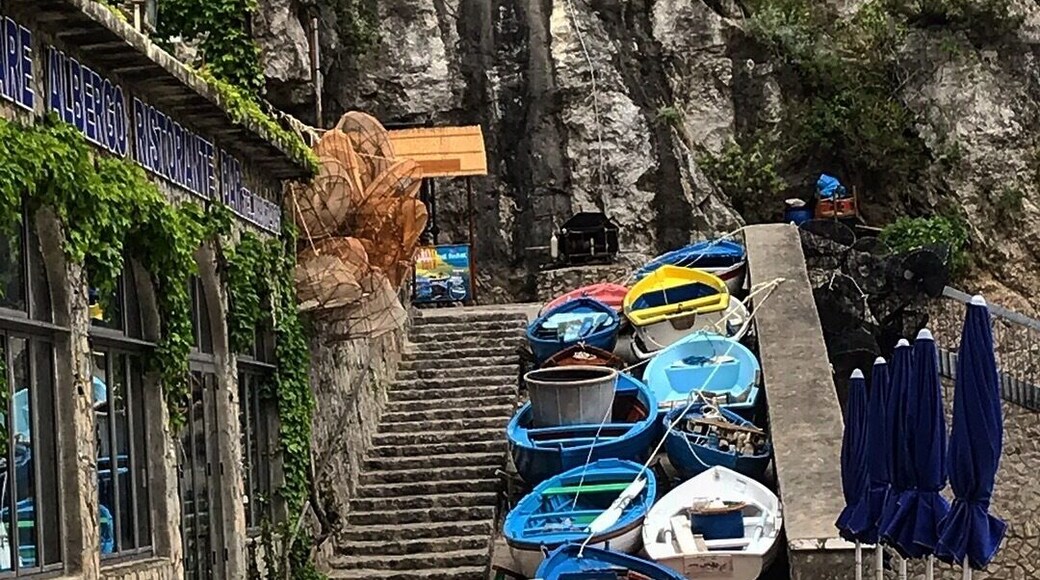 Great little marina in Praiano Italy. Great spot to grab some seafood for lunch.