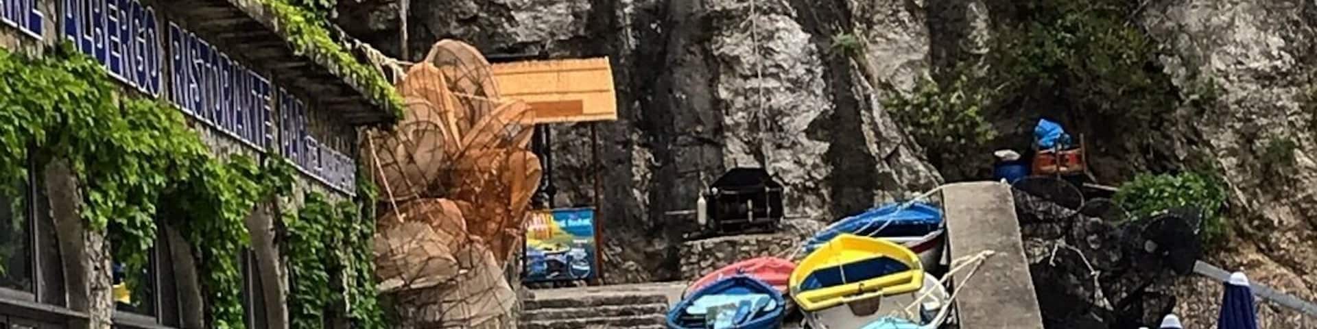 Great little marina in Praiano Italy. Great spot to grab some seafood for lunch.