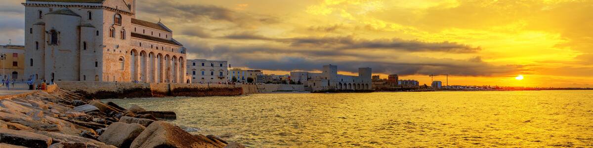 Trani cathedral in the evening, Apulia region, Italy