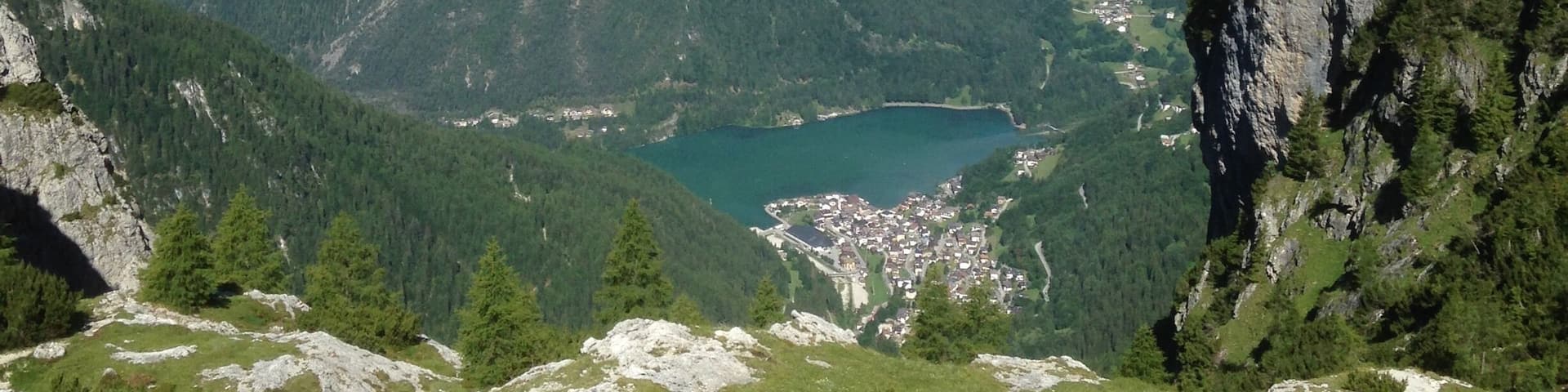 Moderate to Advanced hike, one of the highest points in the Dolomites. Not for the faint hearted, beautiful lake w/great views from our camp.💯
