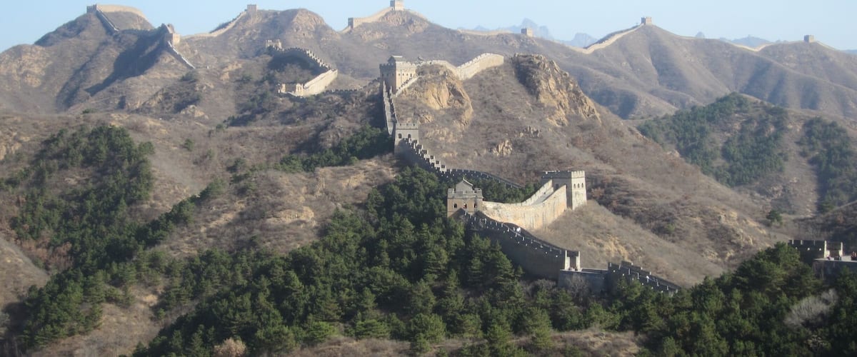 To avoid the crowds, this was an amazing section of The Great Wall of China... a two hour drive north of Beijing!