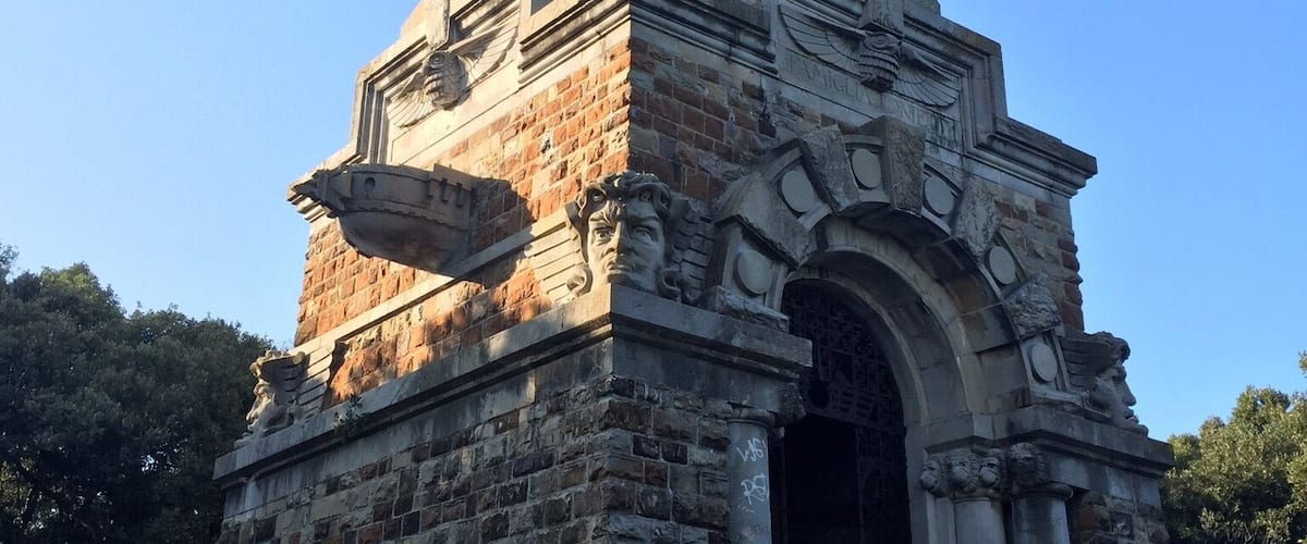 An unlikely place in the mountains of the Elba island where I like to stop by when mountain biking, the Tonietti mausoleum was in fact never used as the family grave it was intended for. There is an amazing view of the sea and the island if you manage to climb the cast iron spiral staircase which is in poorly shape and leads to the second floor.