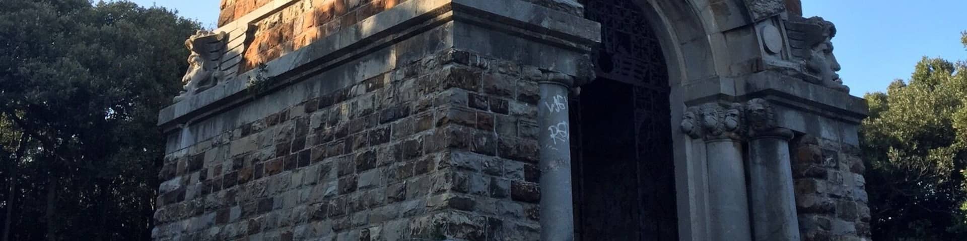 An unlikely place in the mountains of the Elba island where I like to stop by when mountain biking, the Tonietti mausoleum was in fact never used as the family grave it was intended for. There is an amazing view of the sea and the island if you manage to climb the cast iron spiral staircase which is in poorly shape and leads to the second floor.