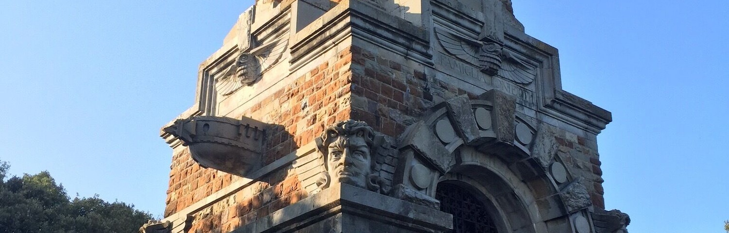 An unlikely place in the mountains of the Elba island where I like to stop by when mountain biking, the Tonietti mausoleum was in fact never used as the family grave it was intended for. There is an amazing view of the sea and the island if you manage to climb the cast iron spiral staircase which is in poorly shape and leads to the second floor.
