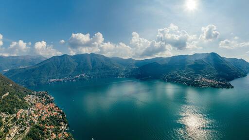 Italy Como Lake drone Air 360 vr virtual reality drone panorama