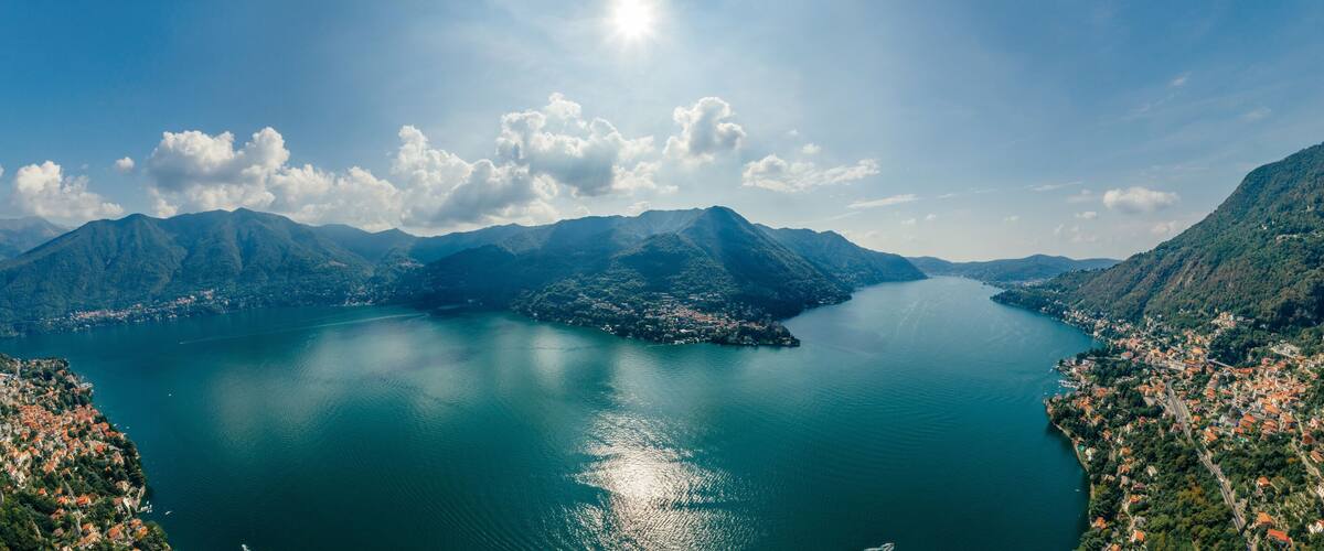 Italy Como Lake drone Air 360 vr virtual reality drone panorama