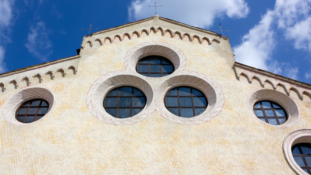 Facade of the Duomo in Spilimbergo, Italy