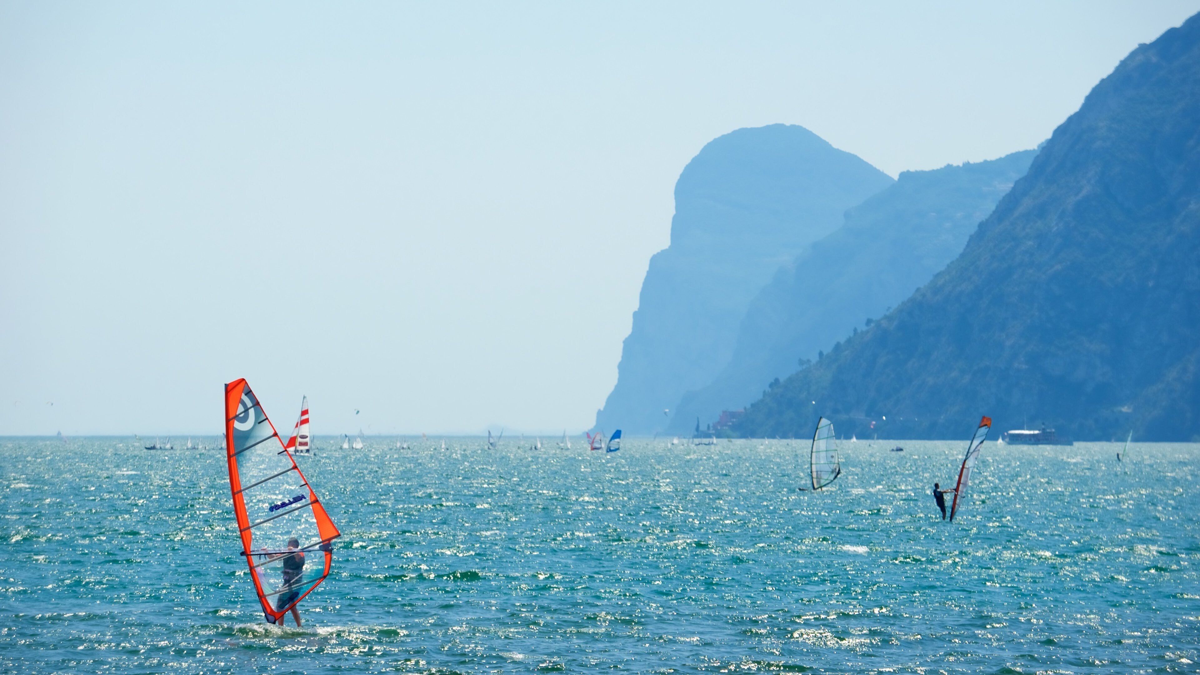 Nago-Torbole showing windsurfing, landscape views and mountains