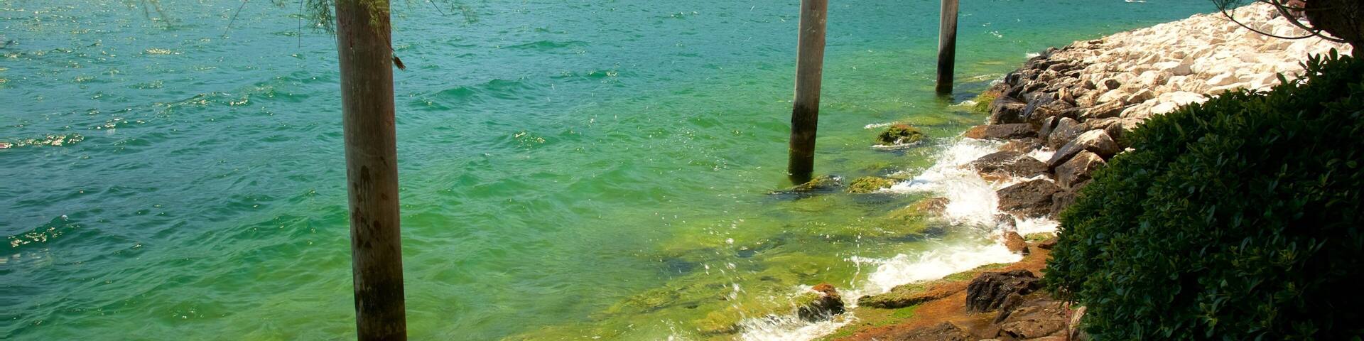 Nago-Torbole which includes rugged coastline and general coastal views