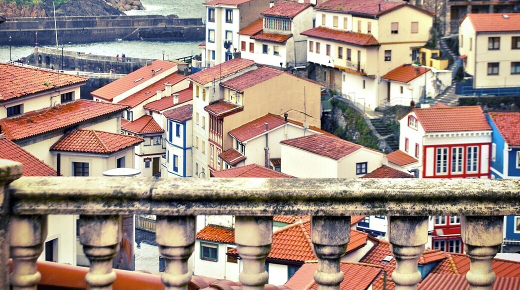 A little village in Asturias with many colourful houses down there! (And many tourists during the summer as I was told)