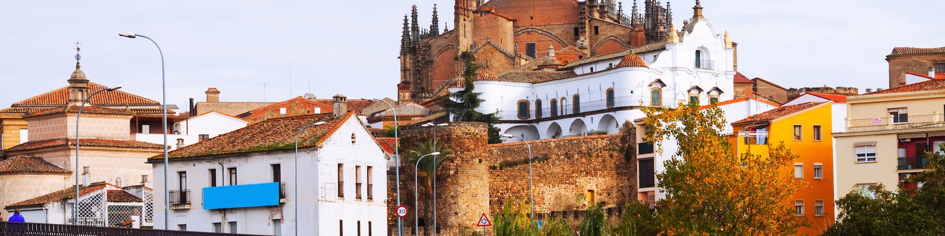 Bridge and Cathedral of Plasencia. Extremadura, Spain