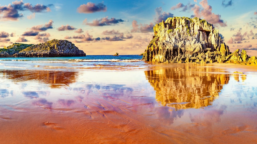 Noja Beach in Cantabria,Spain.