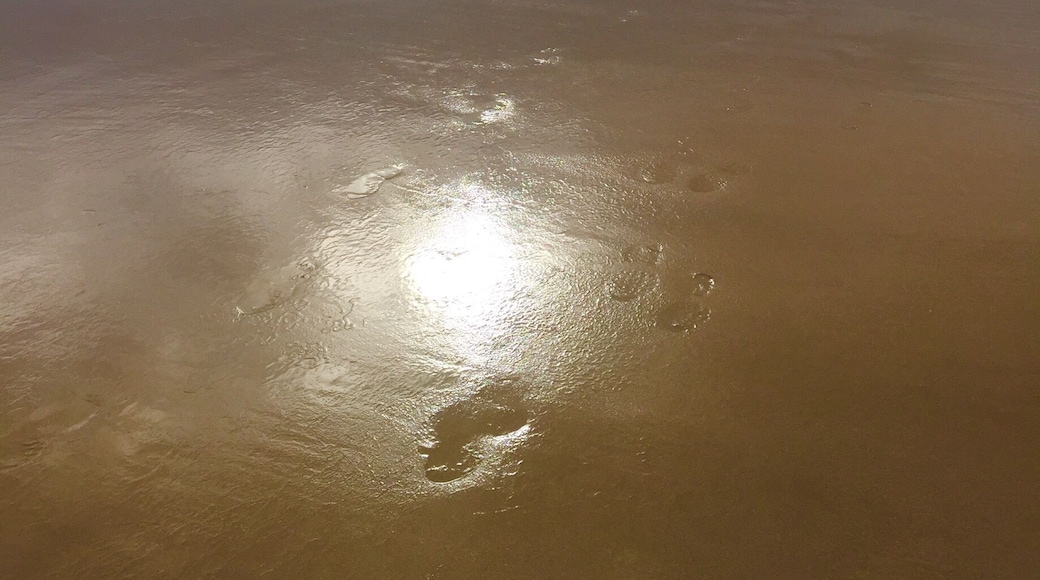 Footprints along the beach at Noja
