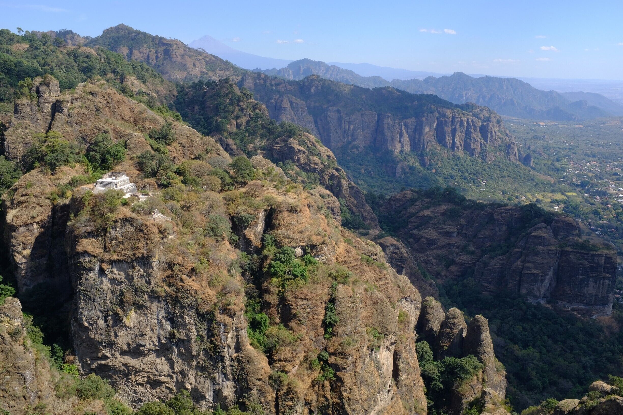 The pyramids at the top of Tepoztlan were closed, but a friendly local showed us an even better view!