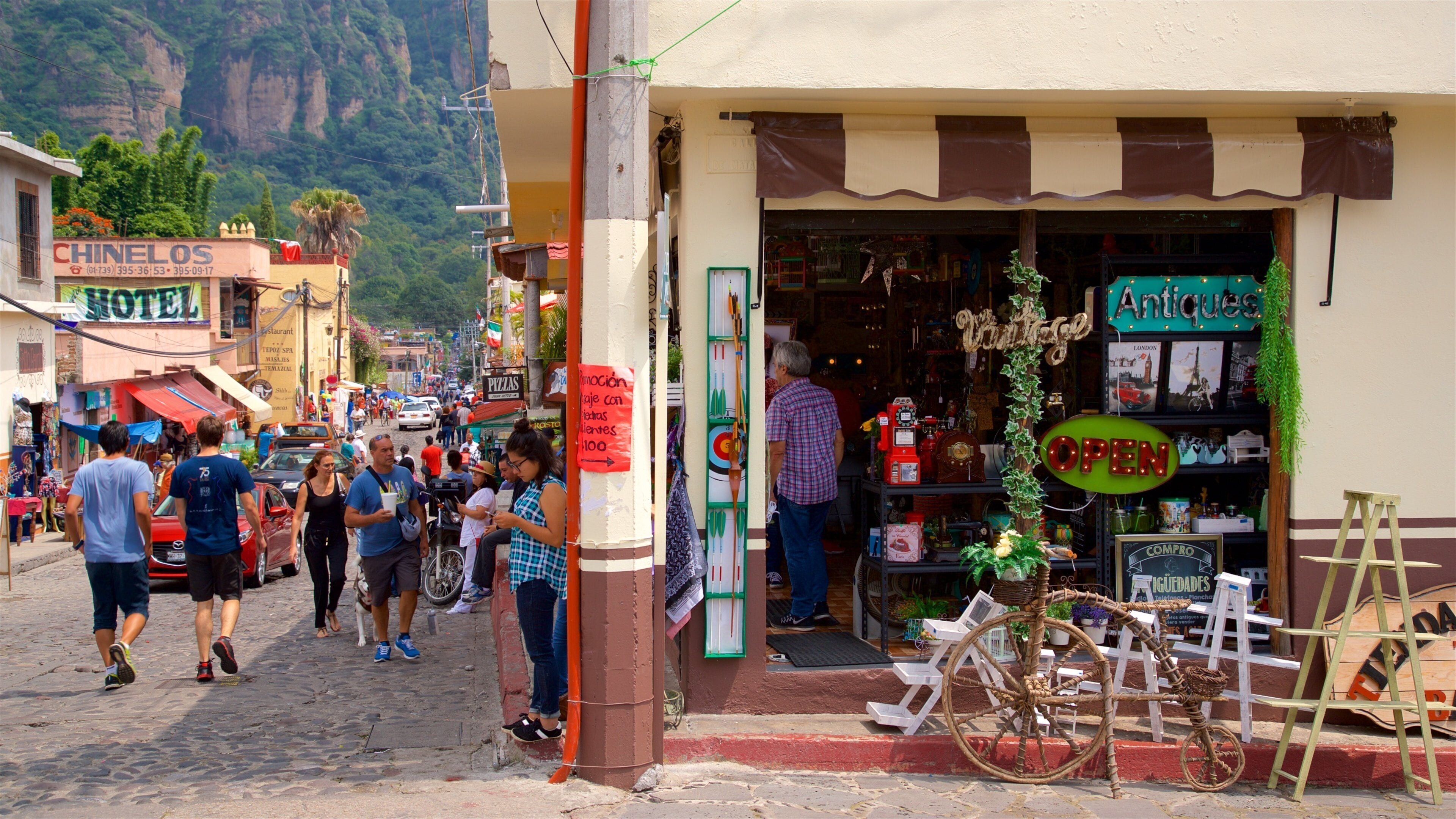 Tepoztlan as well as a small group of people
