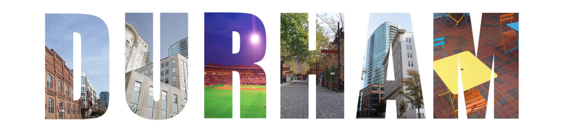 Durham NC banner on white