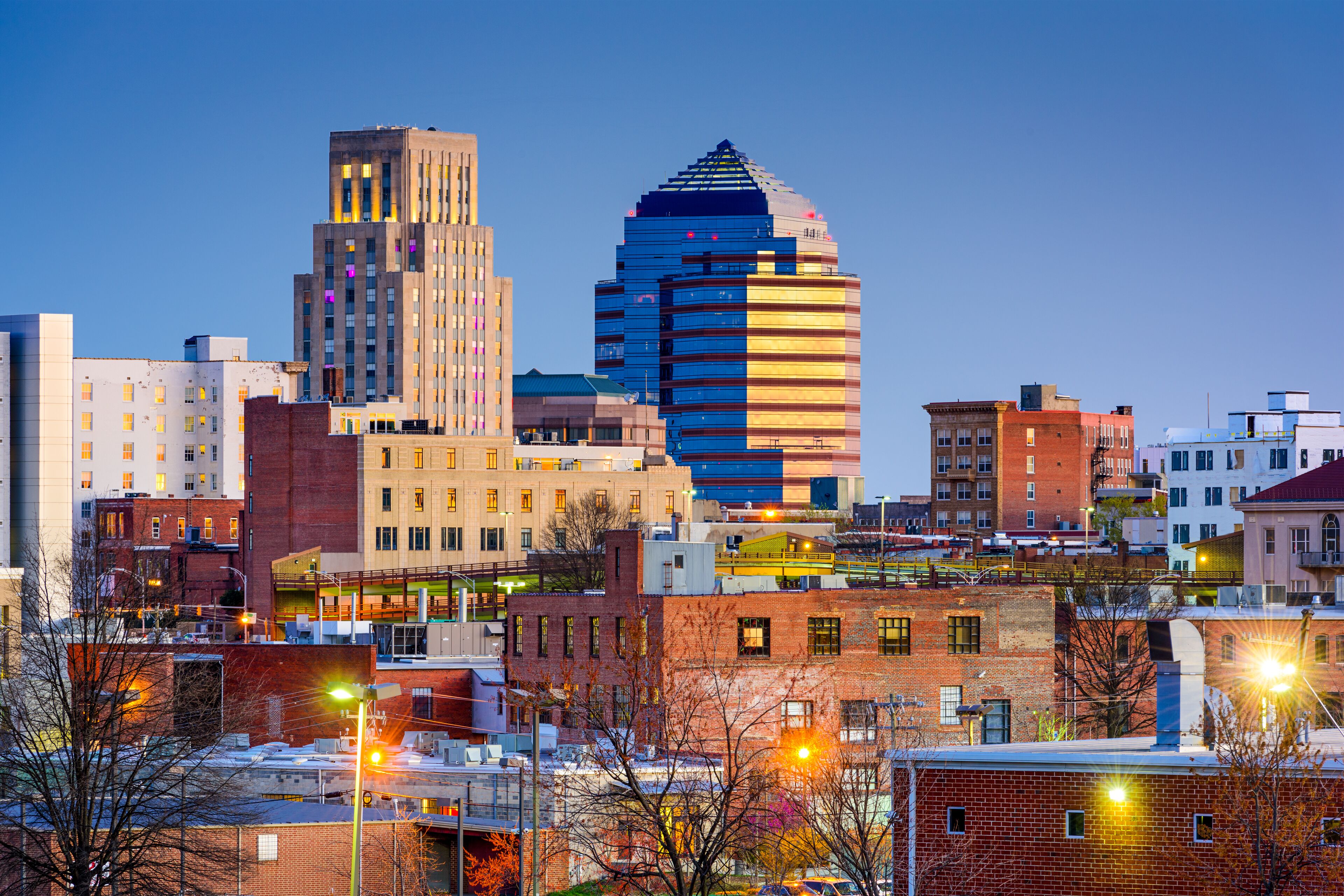 Durham, North Carolina, USA downtown skyline.; Shutterstock ID 289010702