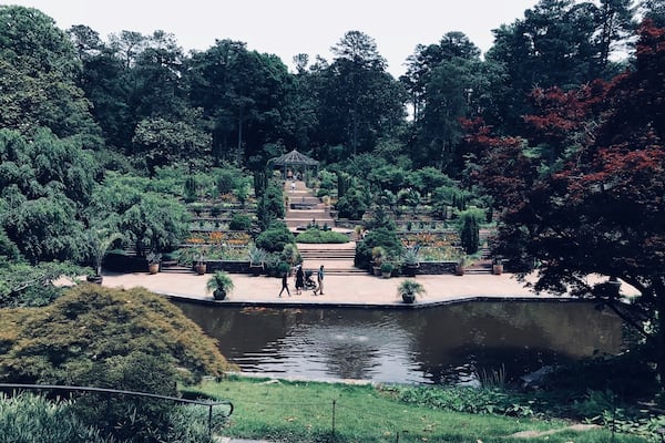 This garden is amazing. It has a koi pond, Japanese garden, a huge grass lawn with large vine statues, benches under Magnolia tents, and so many different species of trees, plants, and flowers. You could easily spend an hour or longer there. And it’s free admission!