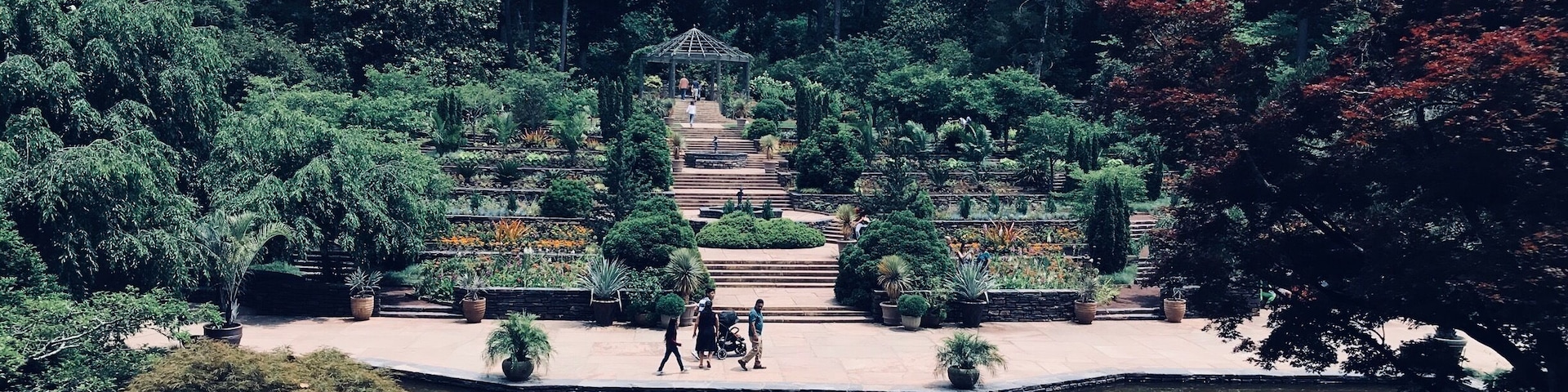 This garden is amazing. It has a koi pond, Japanese garden, a huge grass lawn with large vine statues, benches under Magnolia tents, and so many different species of trees, plants, and flowers. You could easily spend an hour or longer there. And it’s free admission!