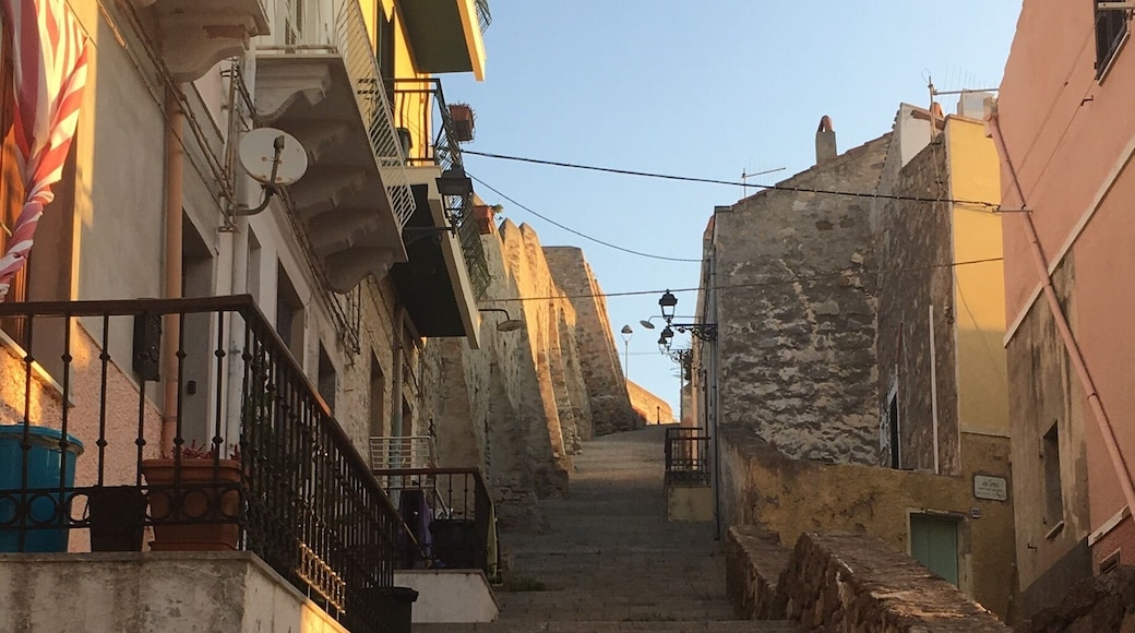 A lot of steps in the village.