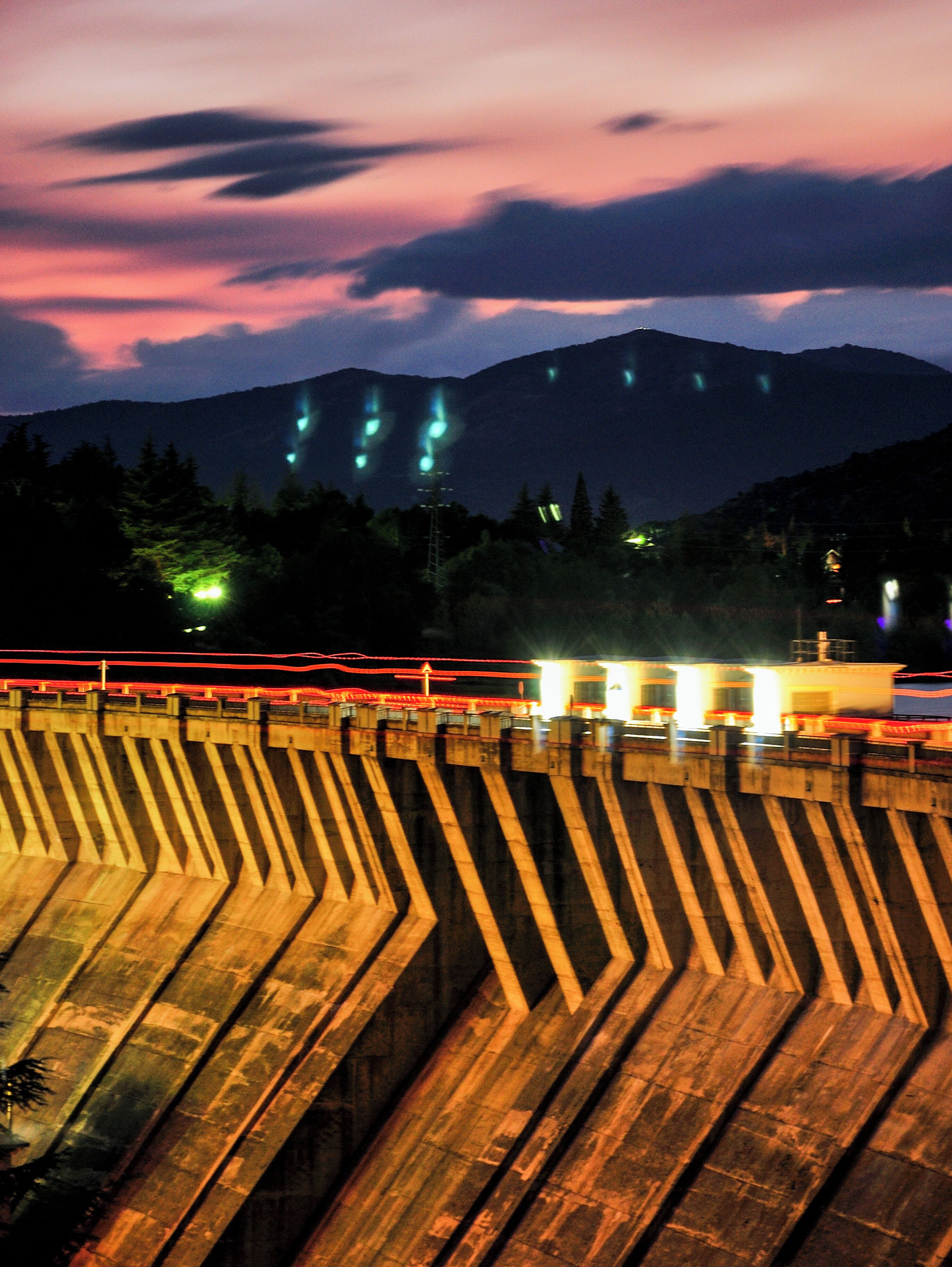 Sunset at Navacerrada Dam in Madrid