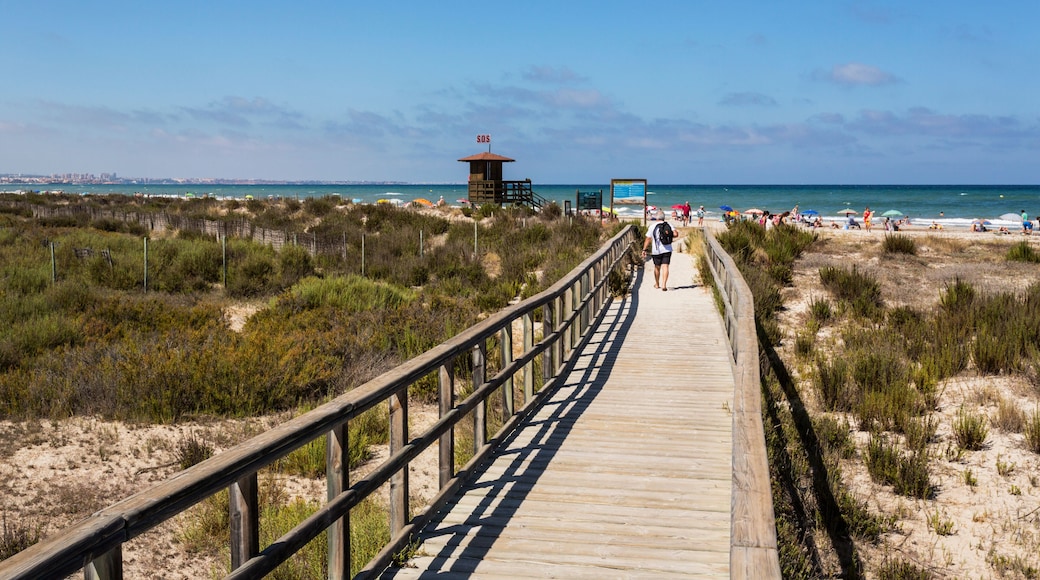 Bridge over sand, San Pedro del Pinatar, Región de Murcia, Spain