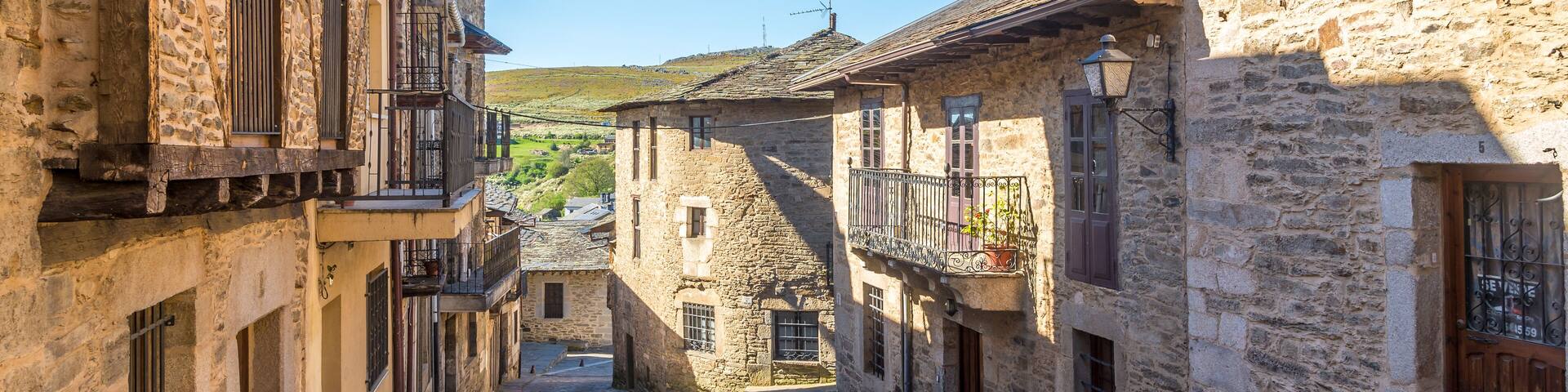 In the streets of Puebla de Sanabria in Spain